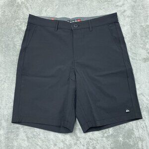 Quiksilver Mens Performance Black Shorts Size 30 UV Protection a1387